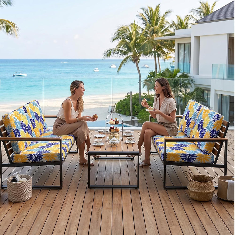 8Pcs Patio Cushion Covers Stretch Outdoor Furniture Protector Slipcovers