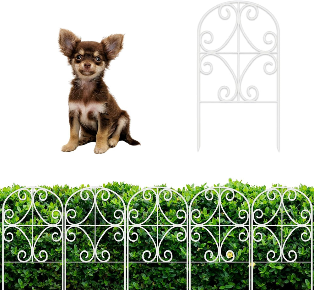 ShopLaLa Animal Barrier (10 Panels) 12x24in Rustproof White Metal Fences
