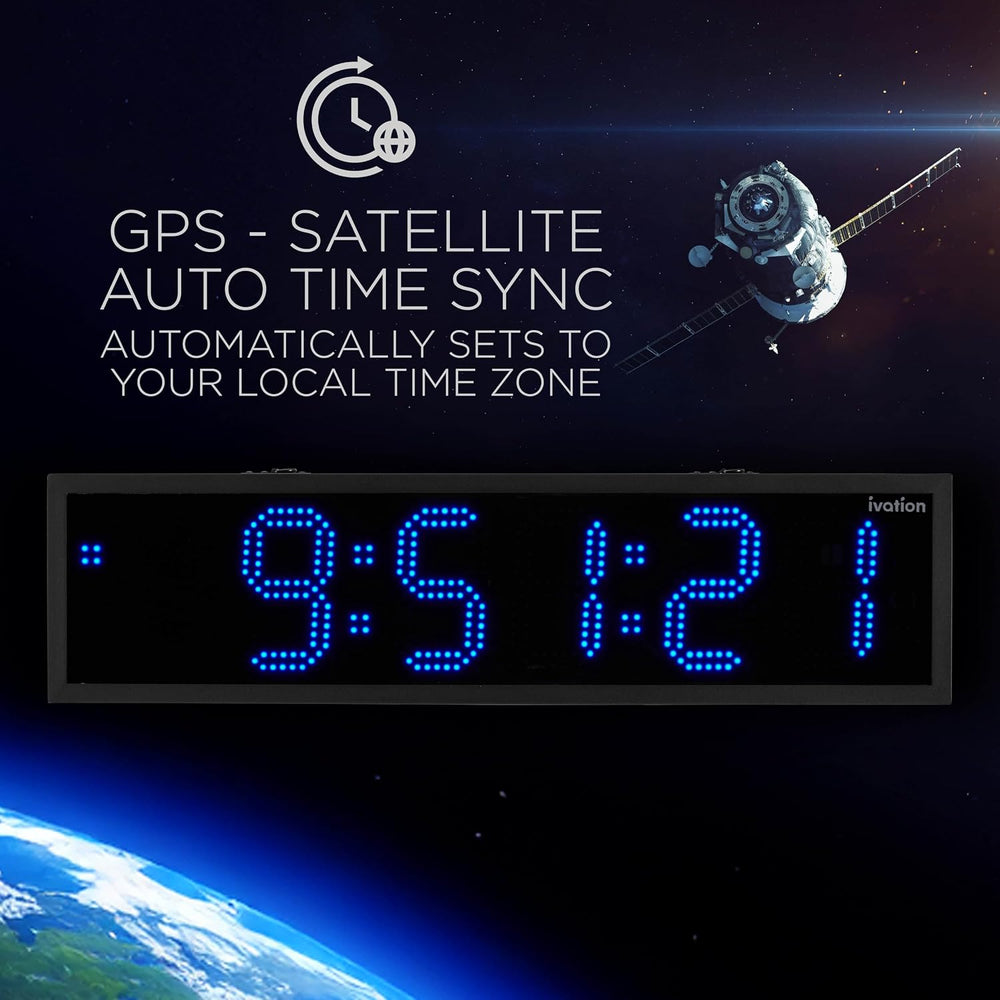 Ivation Large Outdoor Waterproof Digital Clock w/Big Display & Timer, 36&...