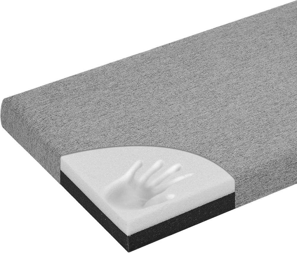 baibu 48 Inch Bench Cushion, Dual-Layer Design Memory Foam Indoor Bench Cushi...