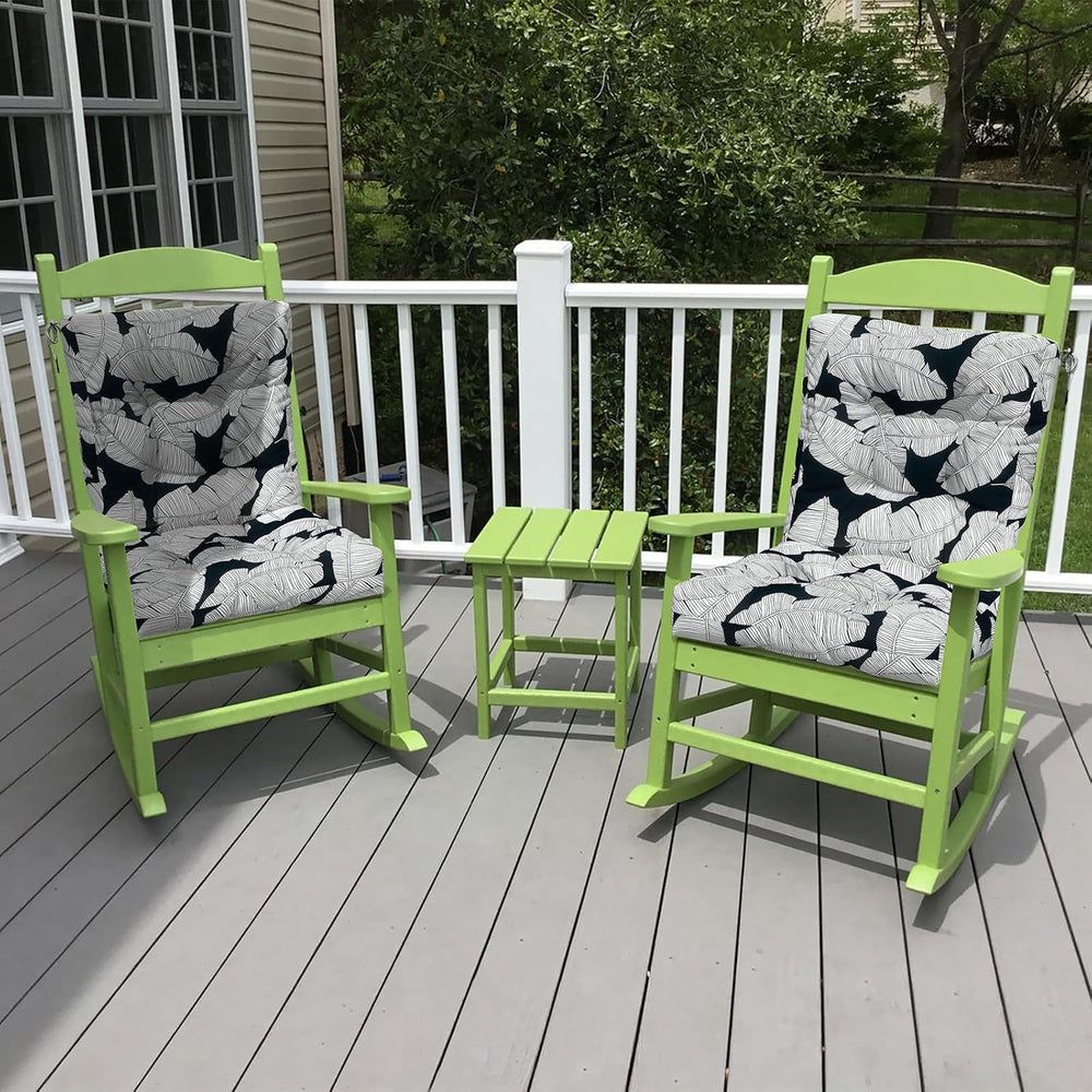 LVTXIII Outdoor Tufted Seat Cushions, Solid Seat and Back Chair Cushion with ...
