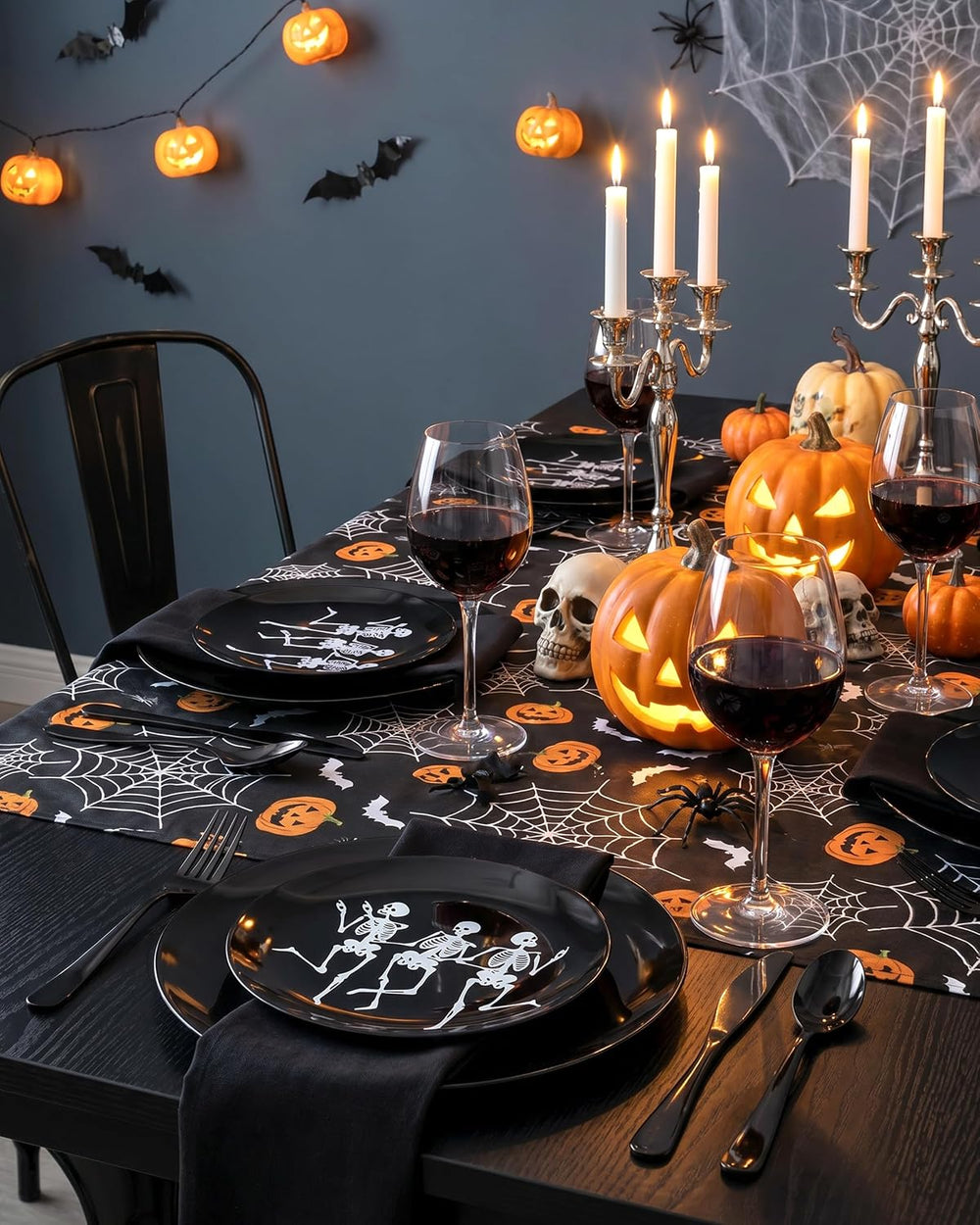 Hioasis 125 Pcs Halloween Plates for Party