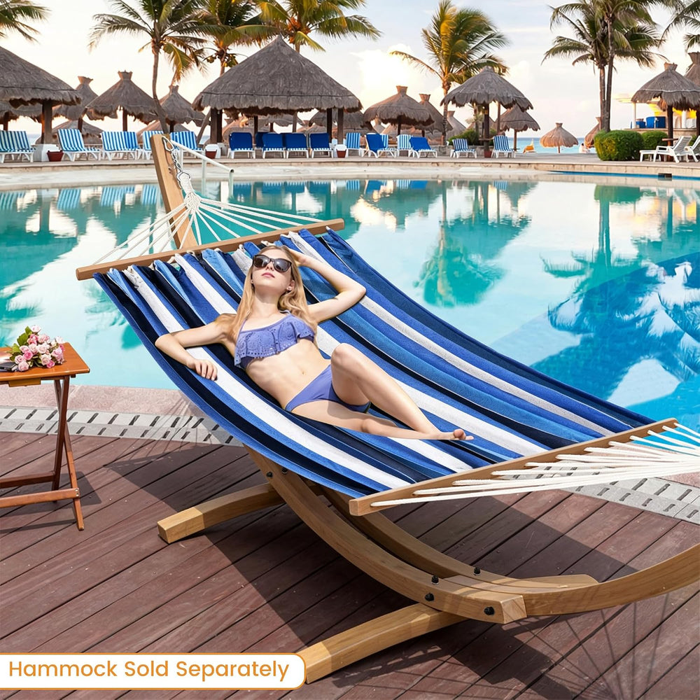 Lazy Daze 13 FT Hammocks Stand, Outdoor Arc Wood Hammock Stand