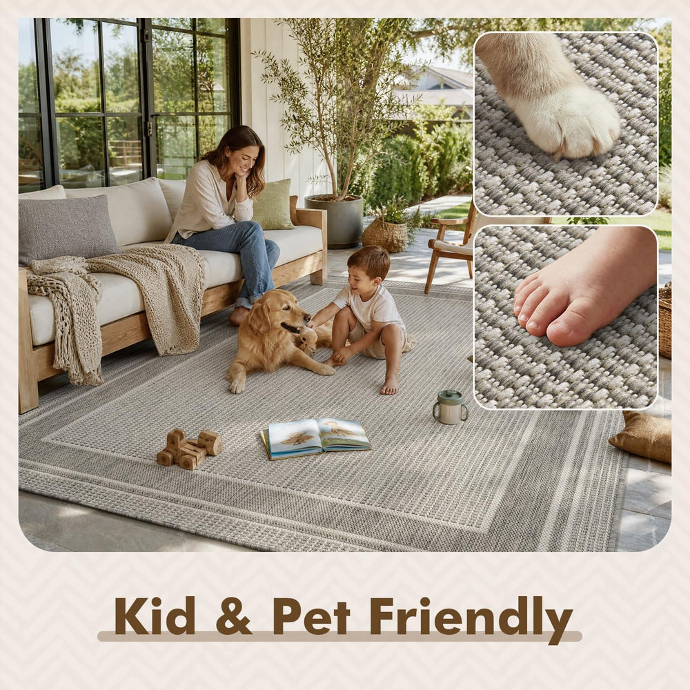 MontVoo-Outdoor Rug-Patio Rug 5x7 ft Polypropylene Indoor Outdoor Rugs Outdoo...