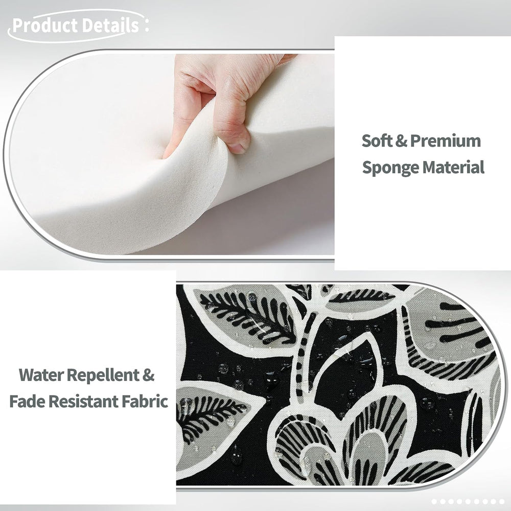 Indoor/Outdoor Chair Cushions 16x17 Inch, Patio Chair Cushions with Ties, All...