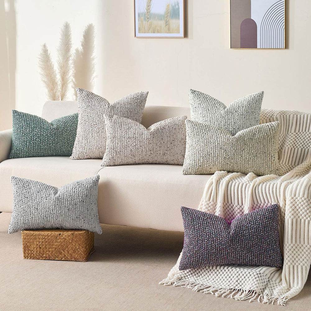 Allorry Throw Pillow Covers 20x20 Soft Wool Cushion Decorative BlueSY012C20