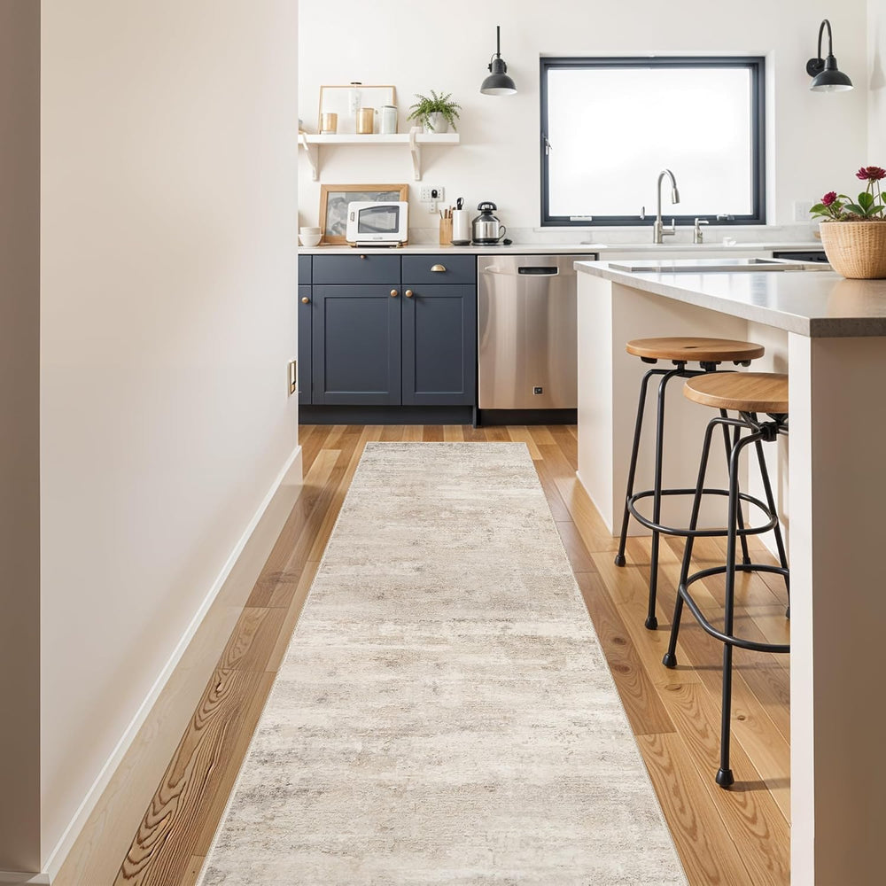 3x10 Washable Hallway Runner Rug - Indoor Modren Abstract Kitchen Carpet with...