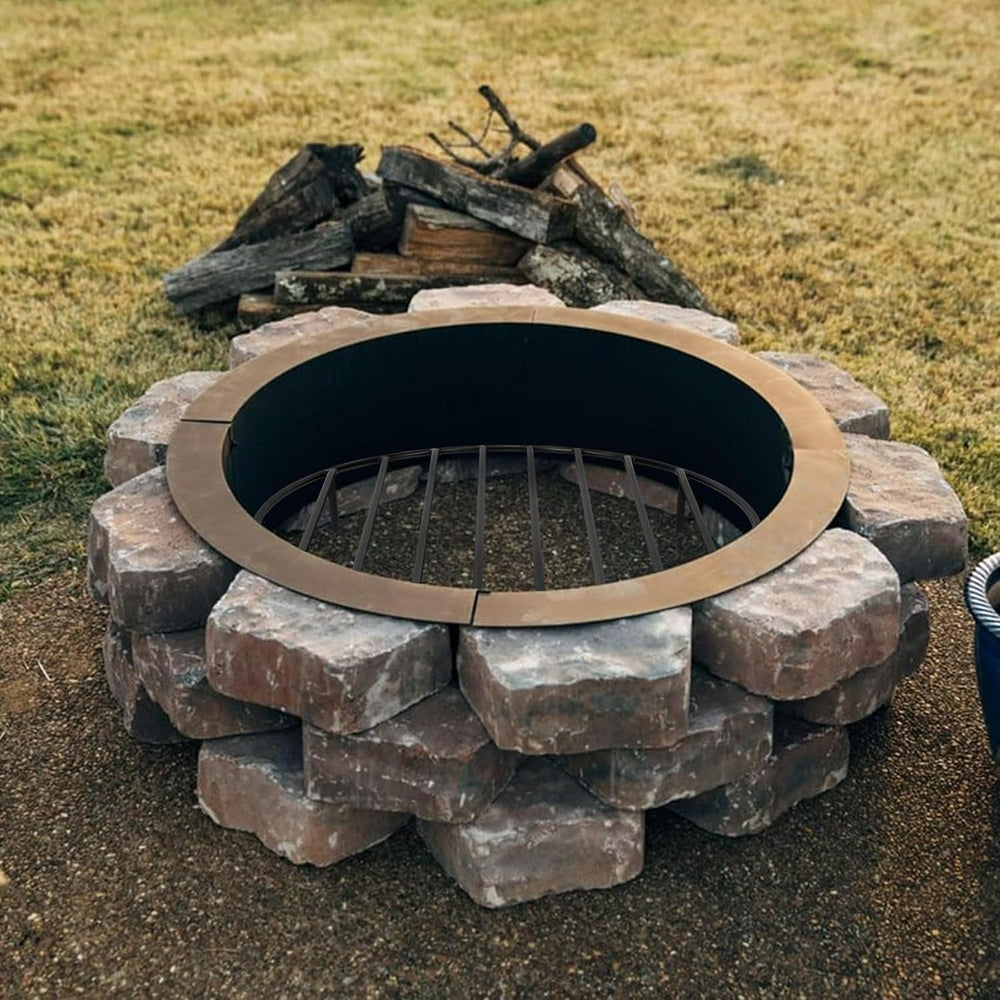 onlyfire Heavy Duty Fire Pit Grate with High Temp Coating & Removable Legs