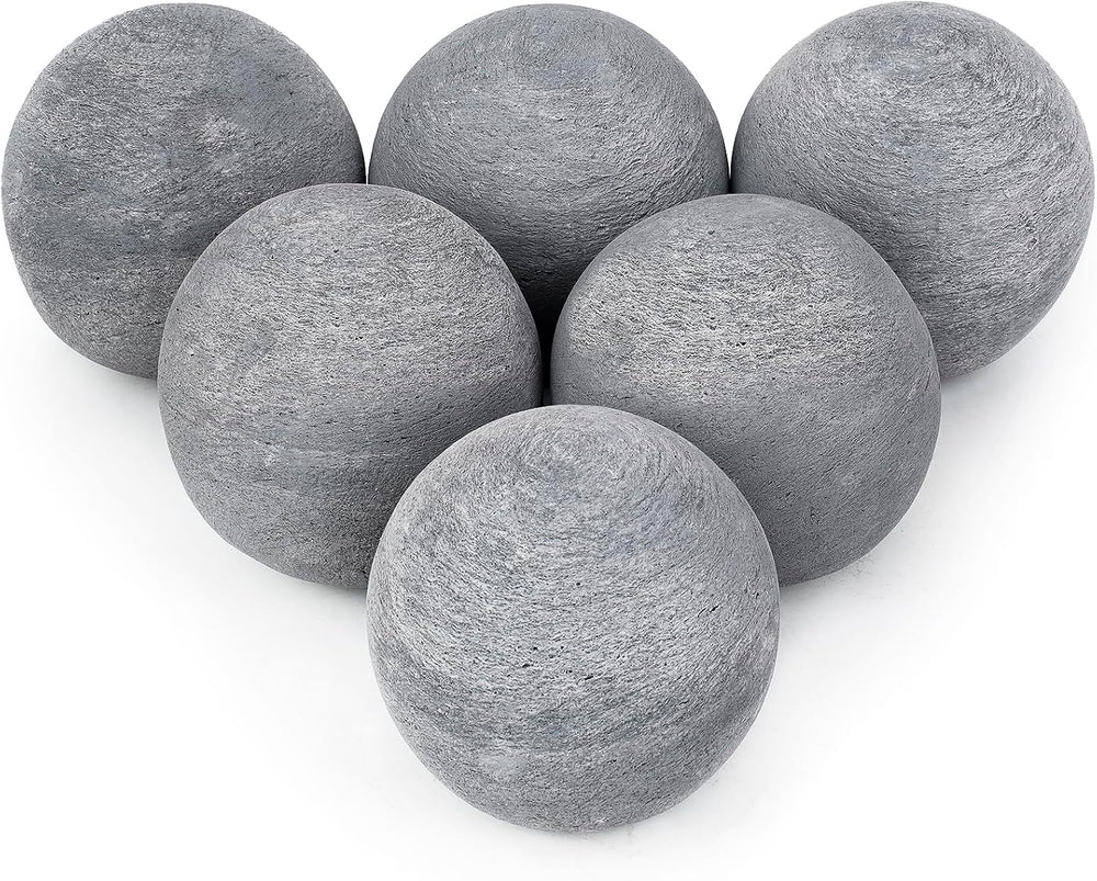 Skyflame Fireplace Balls for Gas Fireplace, 5 Inch, Gray