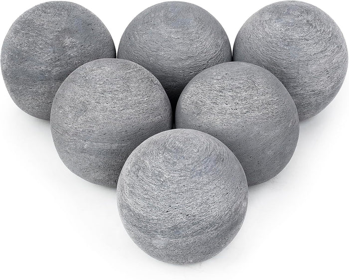 Skyflame Fireplace Balls for Gas Fireplace, 5 Inch, Gray