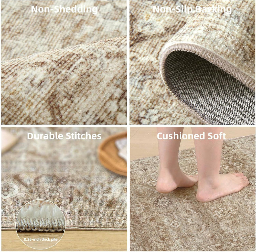 8x10 Area Rugs for Living Room: Washable Rugs for Bedroom Non Slip Carpet