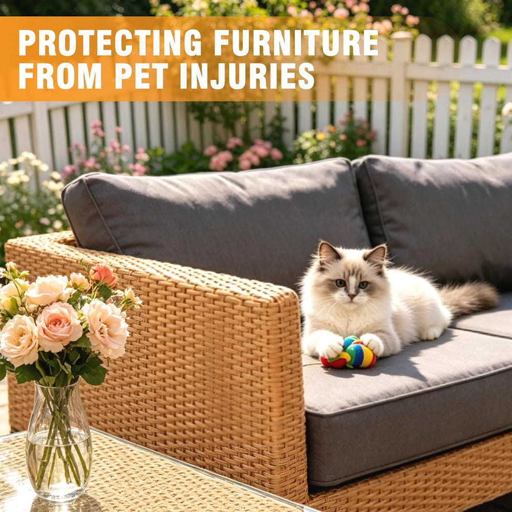 8Pcs Patio Cushion Covers with Zipper, Outdoor Couch Covers Replacement, Outd...