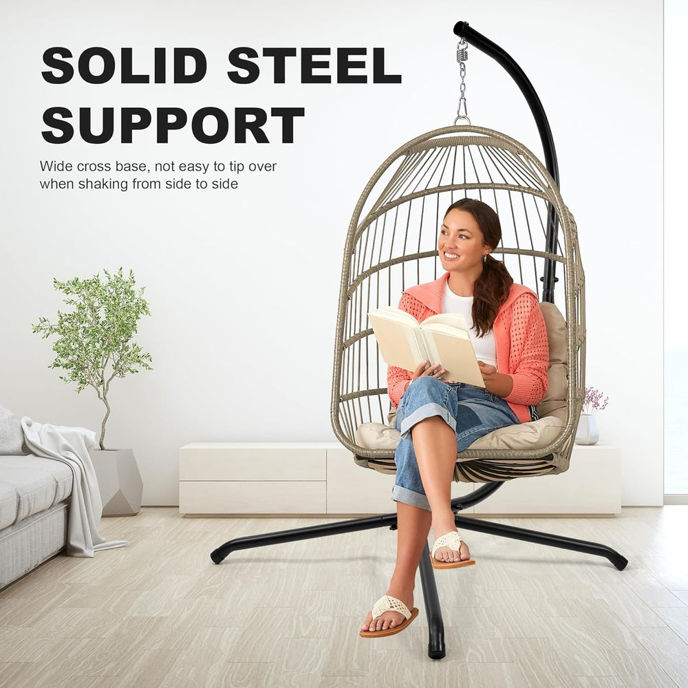 Elevon Hammock Chair Stand Only, Hanging Hammock Swing Stand for Outside with...