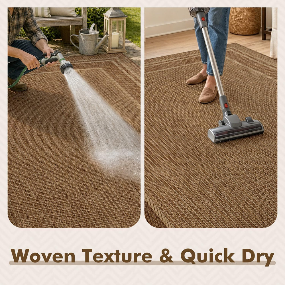 MontVoo-Outdoor Rug-Patio Rug 8x10 ft Polypropylene Indoor Outdoor Rugs Outdo...