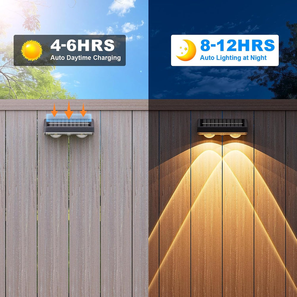 NIORSUN Solar Fence Lights,16 Pack Deck Light,Led Lights Warm White Outdoor W...