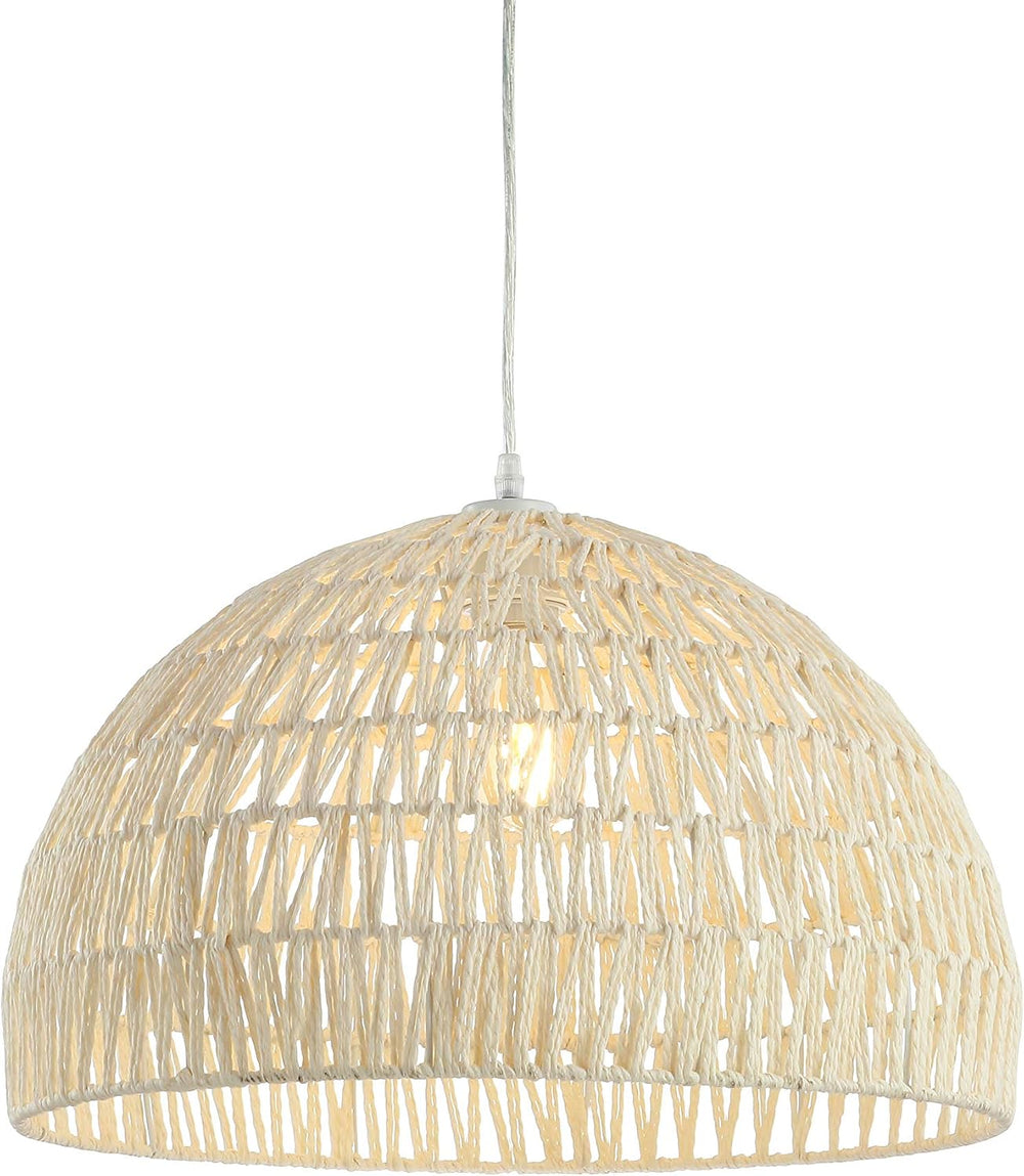 JONATHAN Y Campana 1-Light Pendant Dome Ceiling Lamp, 20", Cream