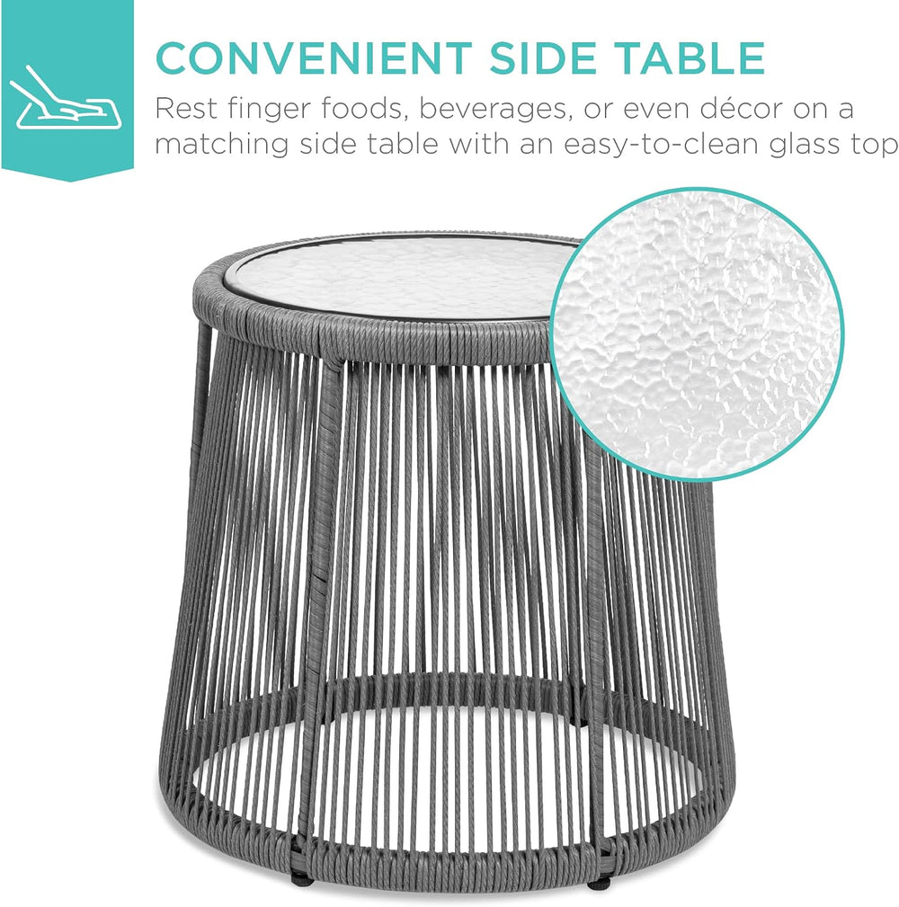 Best Choice Products 3-Piece Patio Conversation Bistro Set, Outdoor All-Weath...