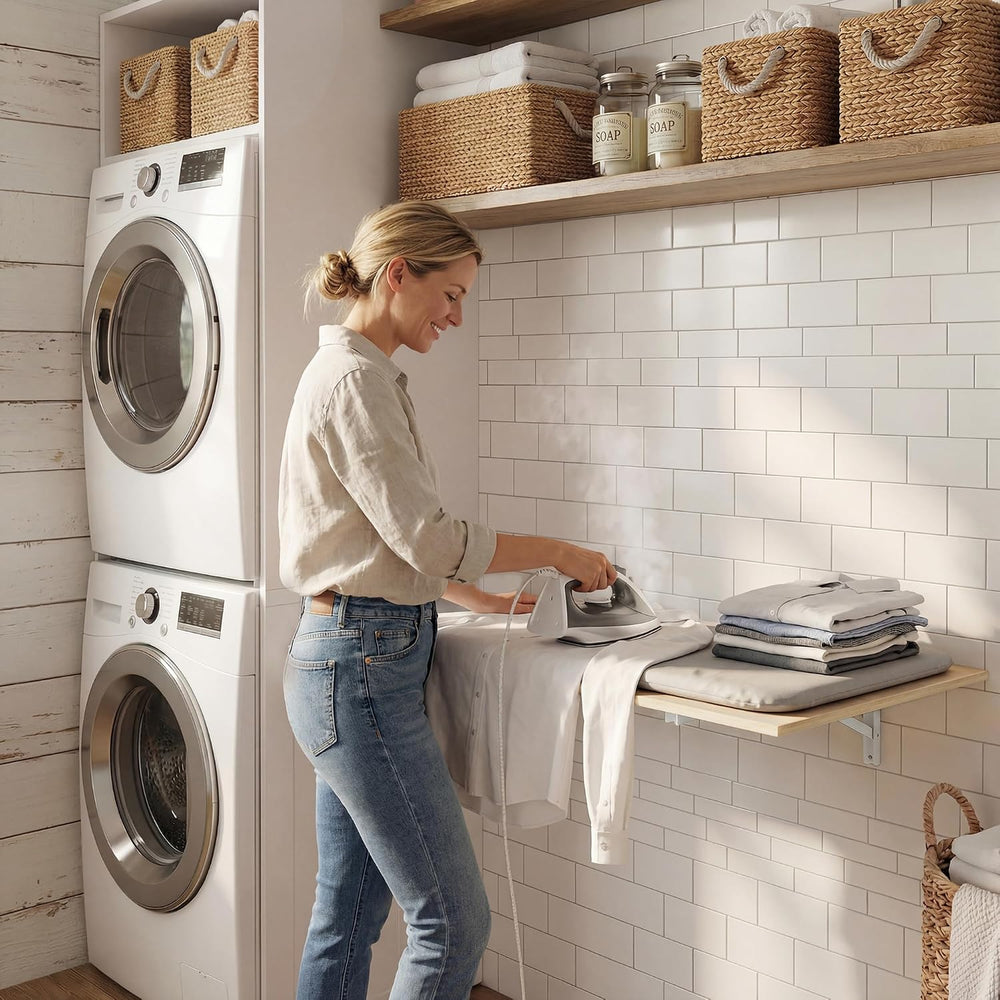 GOYLSER Laundry Room Wall Mounted Folding Table, Kitchen Restaurant Home Bar ...