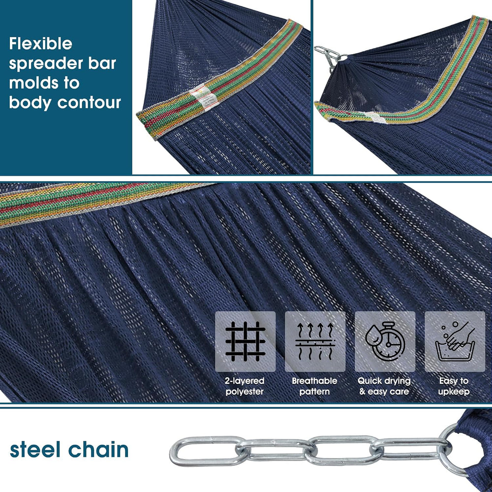 Tranquillo Hammock Stand, Premium Pre-Assembled for Indoor Outdoor, Aegean