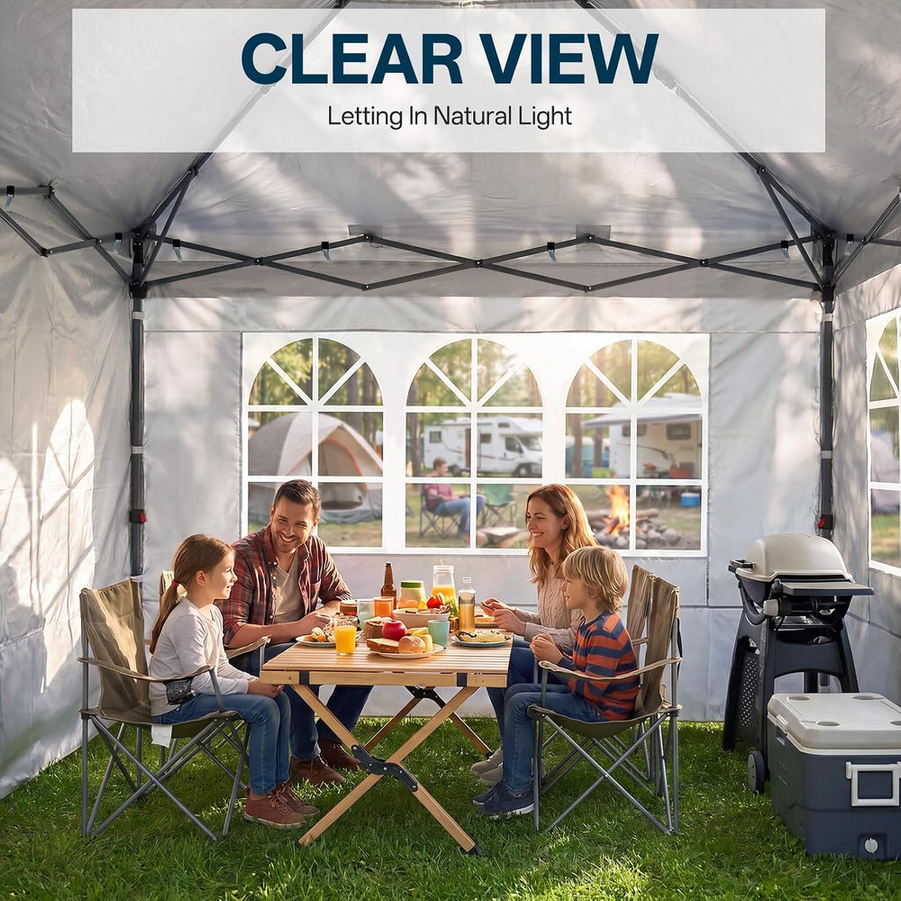 MASTERCANOPY 10x20 Pop Up Canopy Tent with Church Window Black