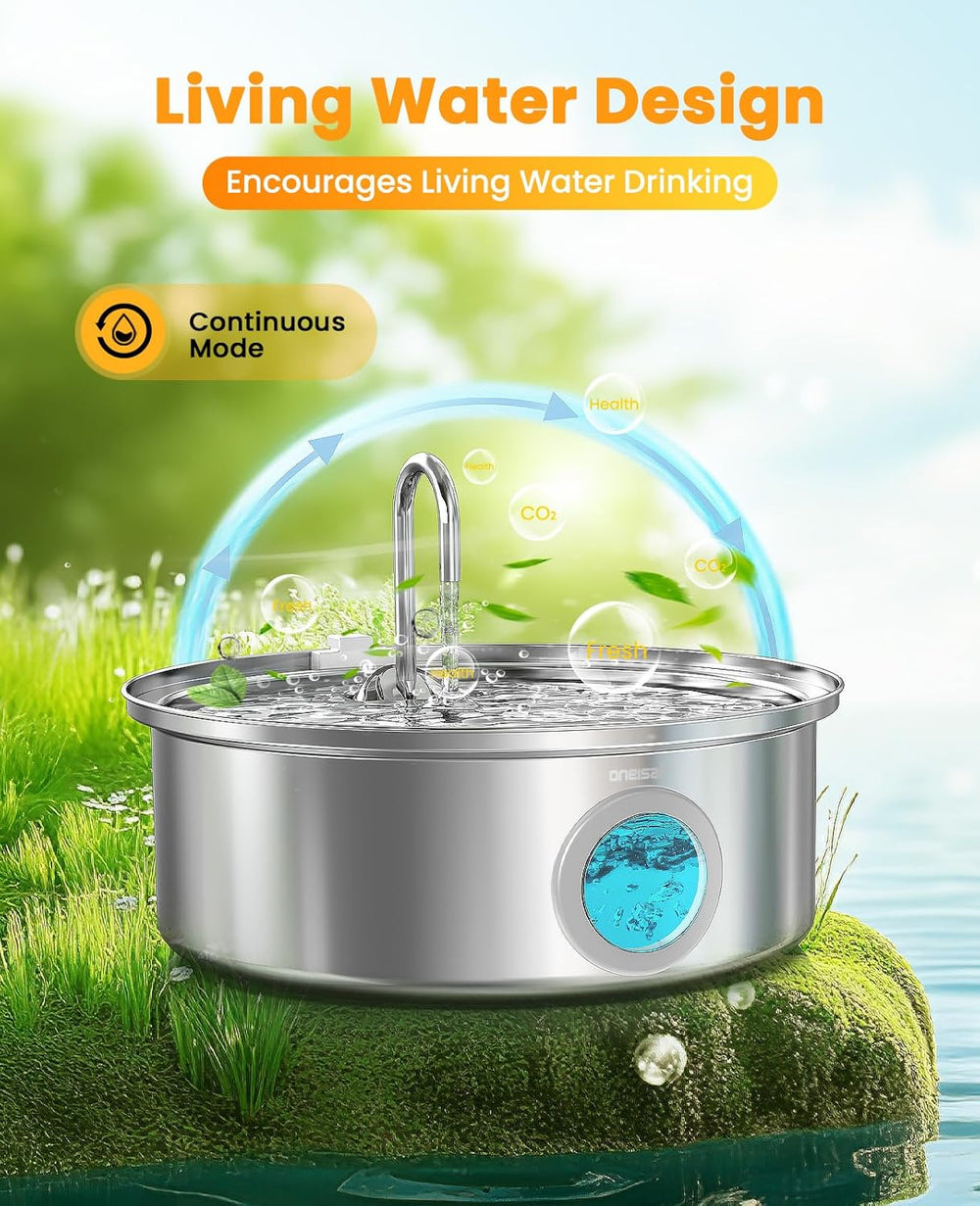 Oneisall 7L/230oz Pet Water Fountain