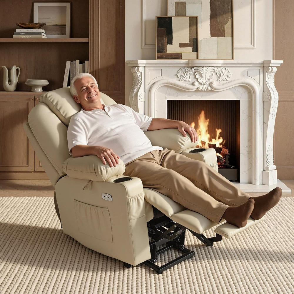 MCombo Large Power Lift Recliner Chair with Massage and Heat for Tall Elderly...