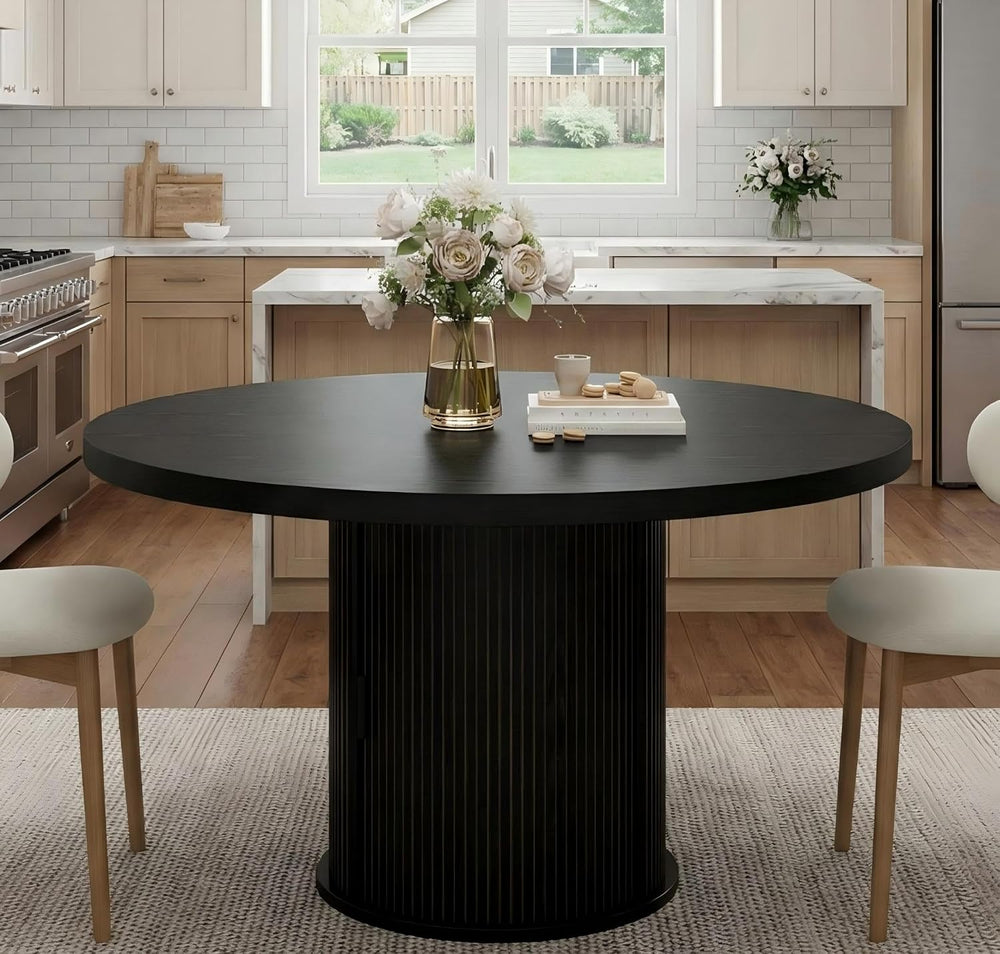 IDEALHOUSE 47" Round Dining Table for 4-6, Modern Farmhouse Kitchen Table