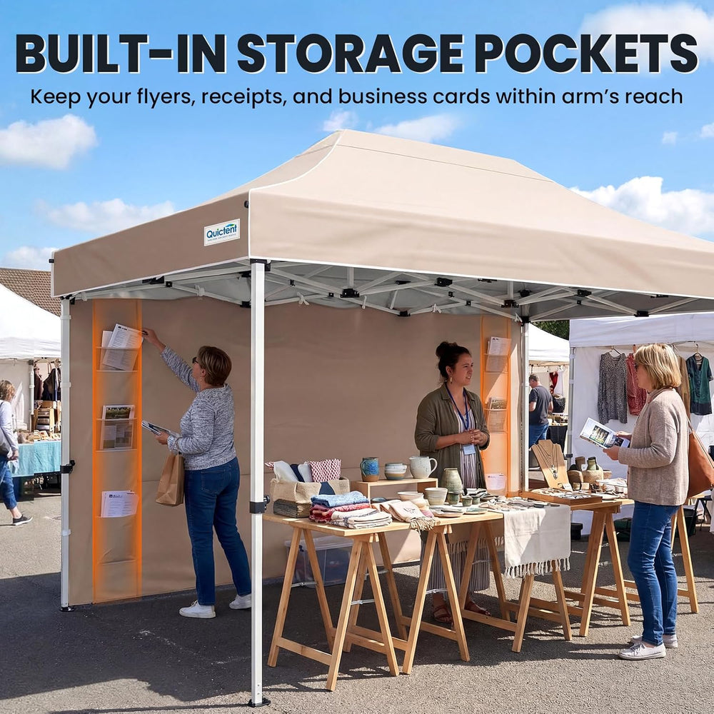 Quictent 10x15 Heavy Duty Pop up Canopy Tent with Wheeled Bag