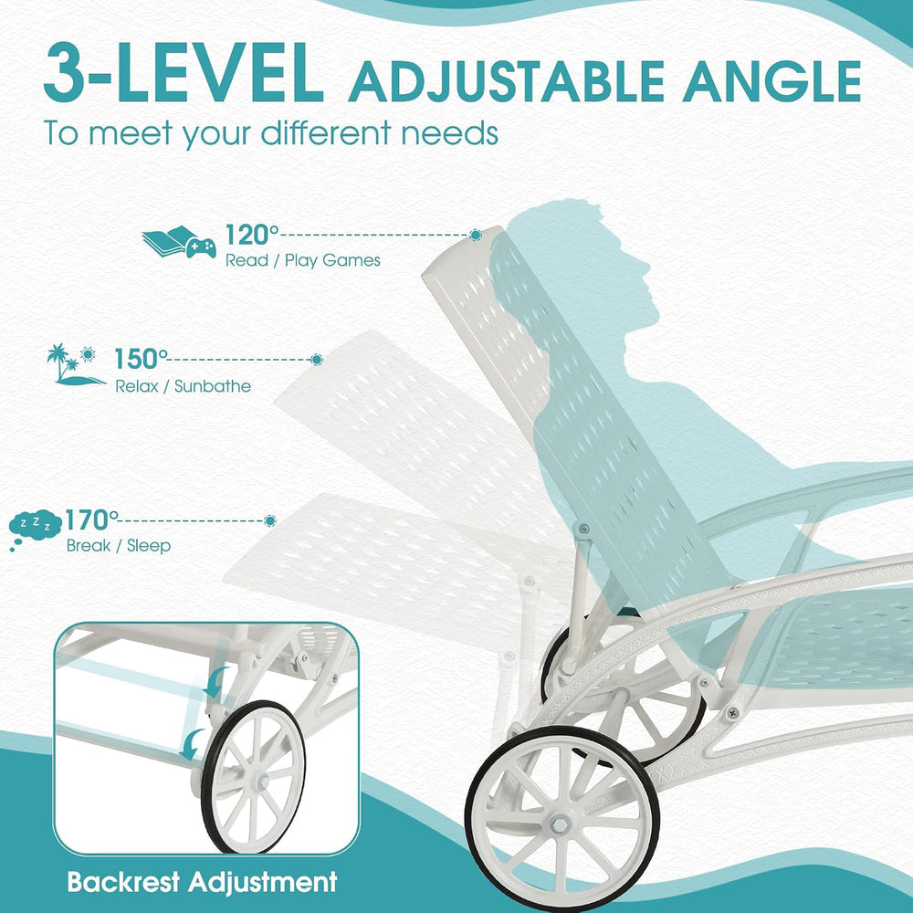 HOMEFUN Chaise Lounge Chair Outdoor