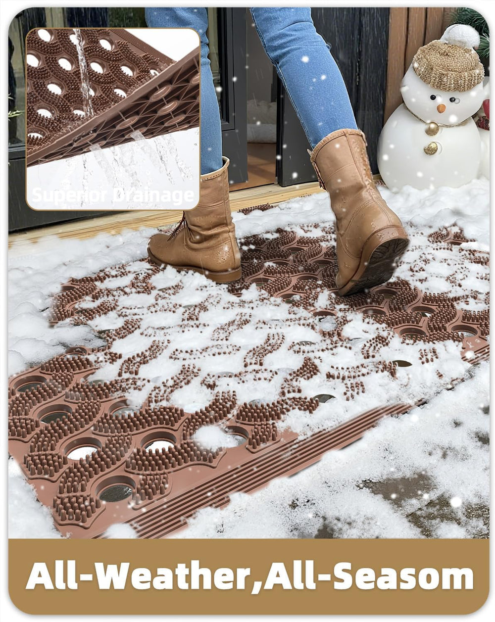 Color&Geometry Super Heavyweight TPE Welcome Mat Outdoor, 24"x36&quo...