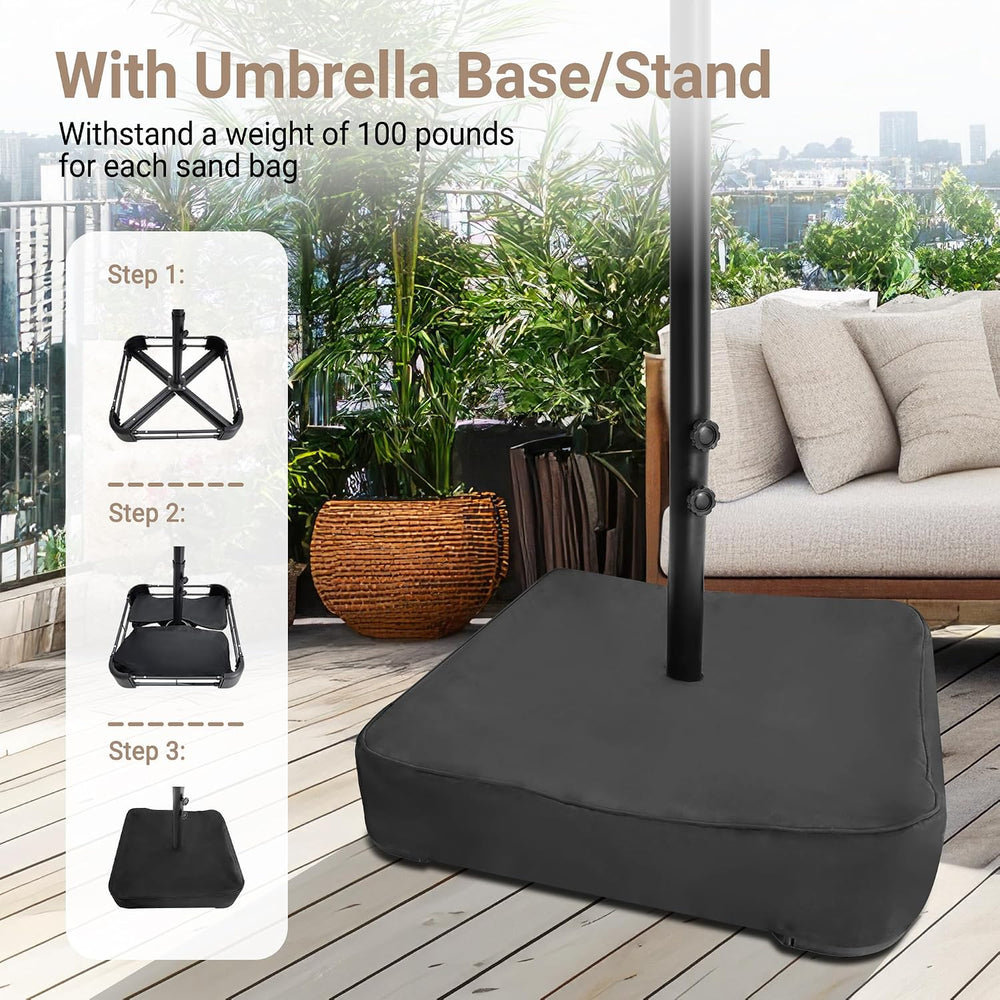 15ft Large Outdoor Patio Umbrella with Base Included