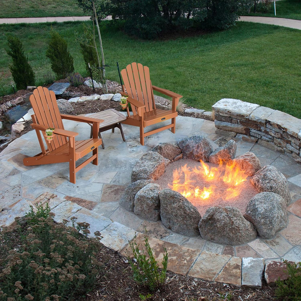 FUNBERRY Oversized Folding Adirondack Chair Set of 2, Fire Pit Chair 400LBS