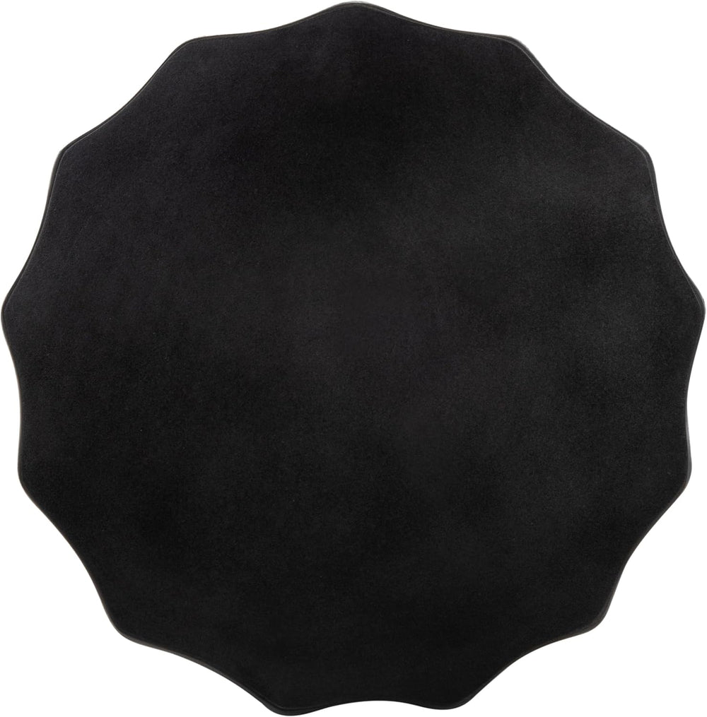 SAFAVIEH Outdoor - Jaslyn Accent Stool - Black Concrete - Modern Sculptural D...