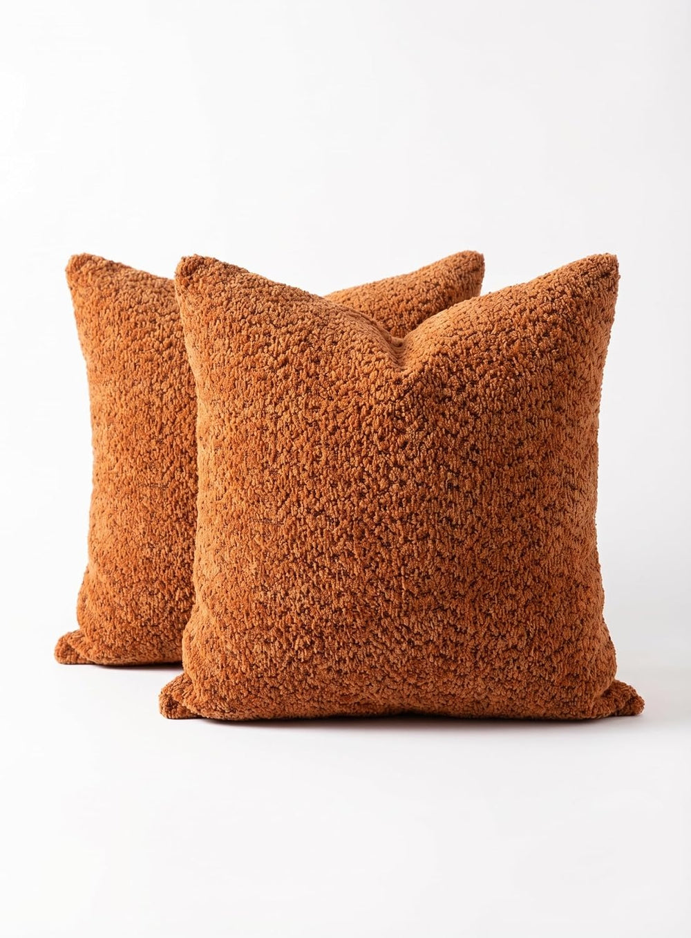 Neelvin Orange Throw Pillow Covers 24x24 inch, Thick Chenille Decorative Pill...