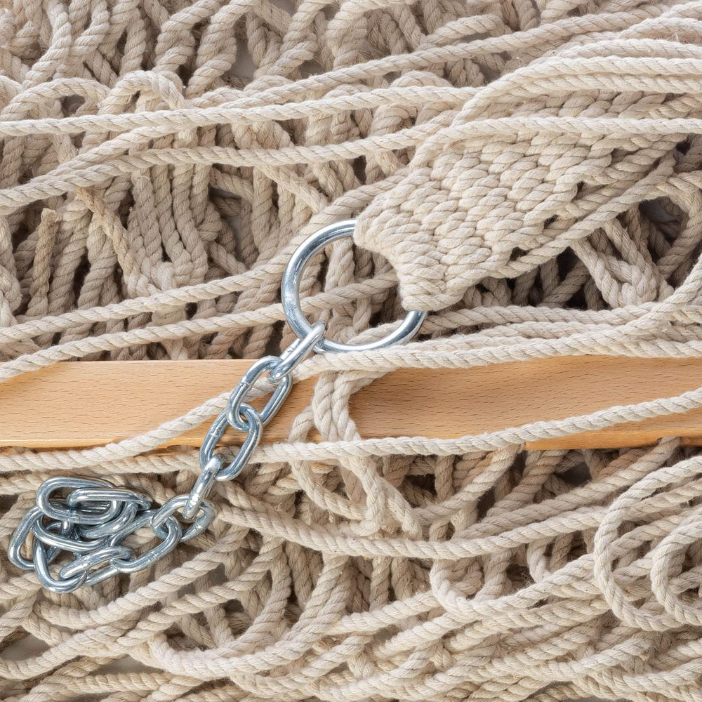Castaway Living 13 ft. Double Traditional Hand Woven Cotton Rope Hammock – 2-...