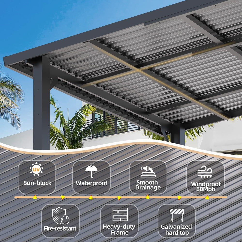 AECOJOY 12' x 8' Outdoor Hardtop Gazebo Pergola for Patio, Large 8x12...