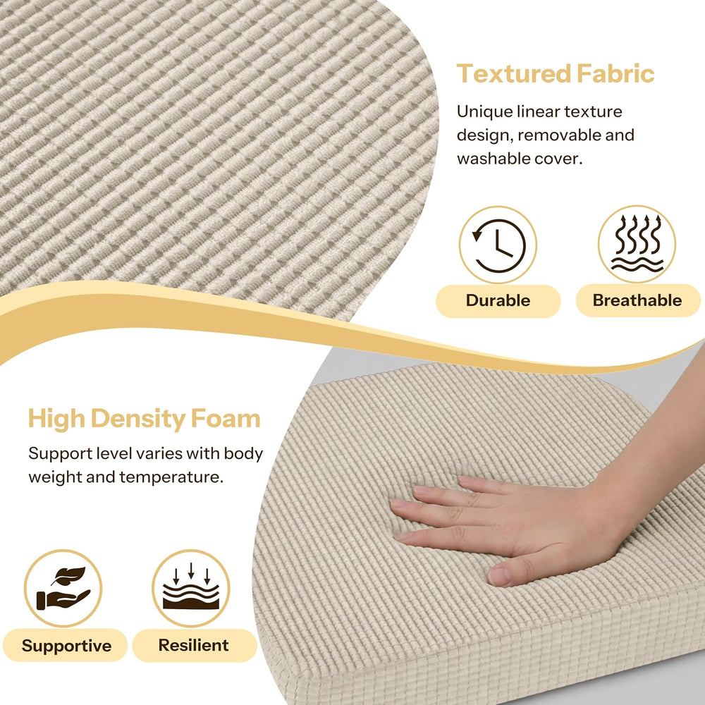 Dining Chair Cushions Set of 2 with Ties 16.5"x16.5" Beige
