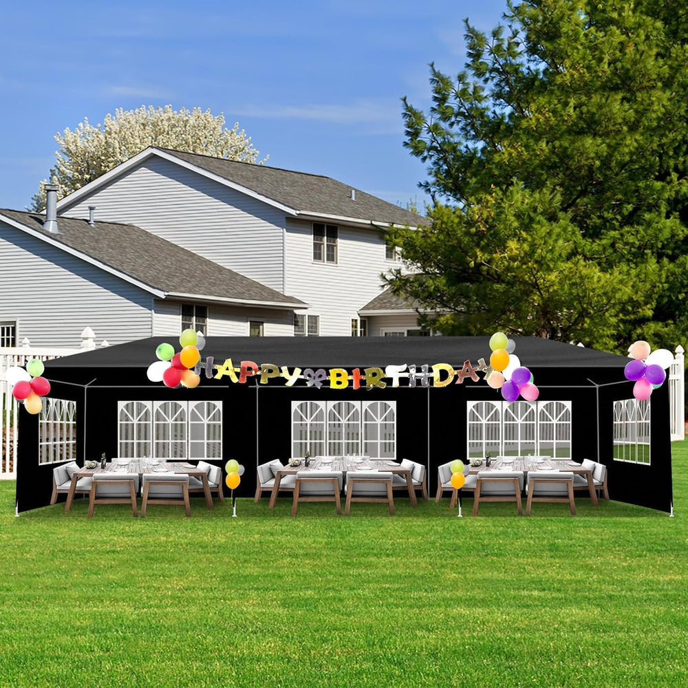 10x30 FT Party Tent, Outdoor Wedding Tents for Parties, Canopy Event Tent wit...