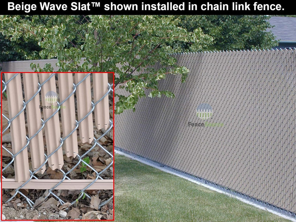 Brown Wave Slat (9 Colors Available) Single Wall Bottom Locking Privacy Slat ...