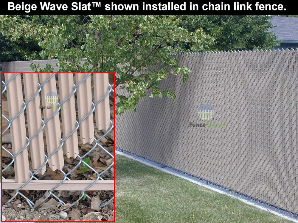 White Wave Slat (9 Colors Available) Single Wall Bottom Locking Privacy Slat ...