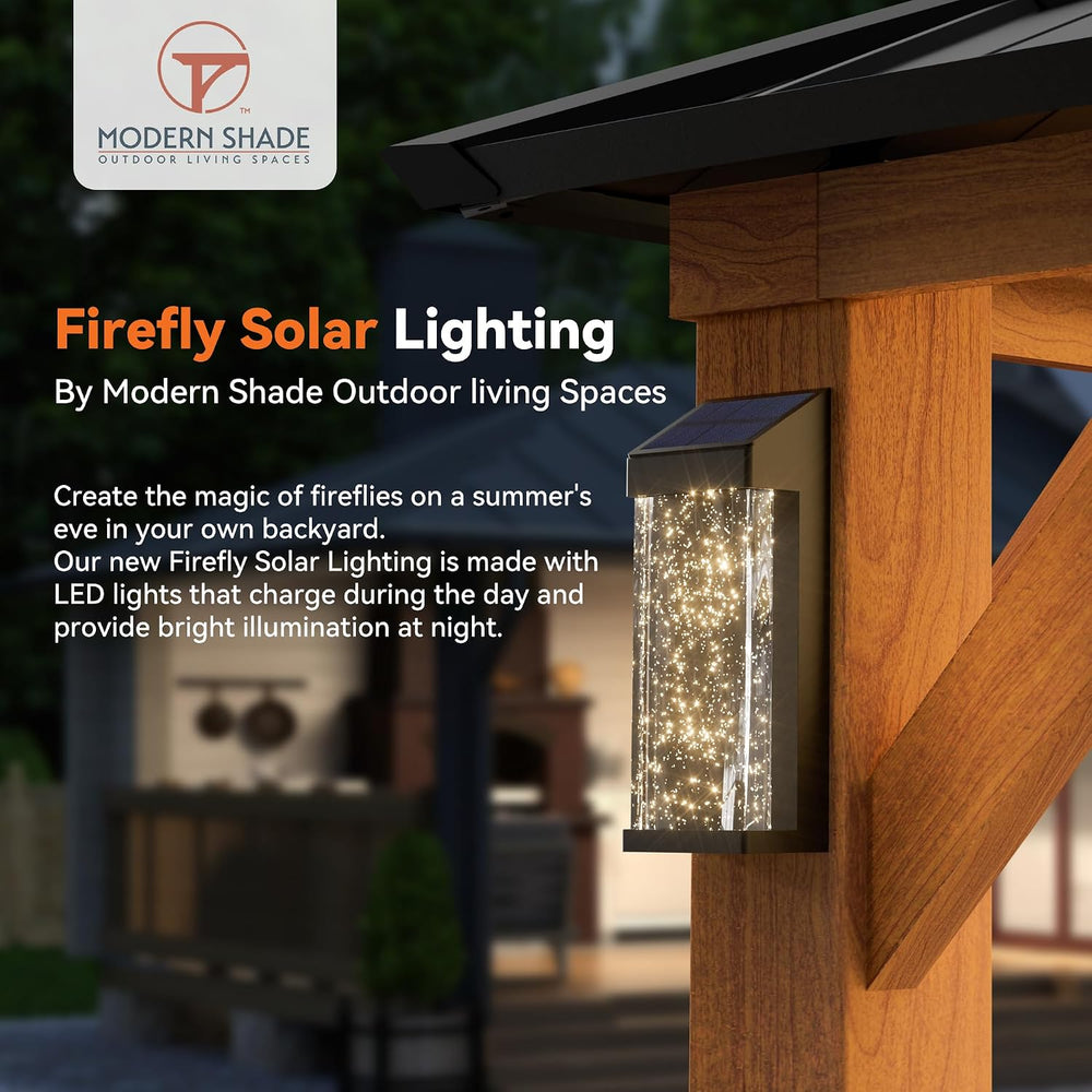 Modern Shade Hardtop Gazebo 12x16 with 4 LED Lights for Backyard Wood Grain