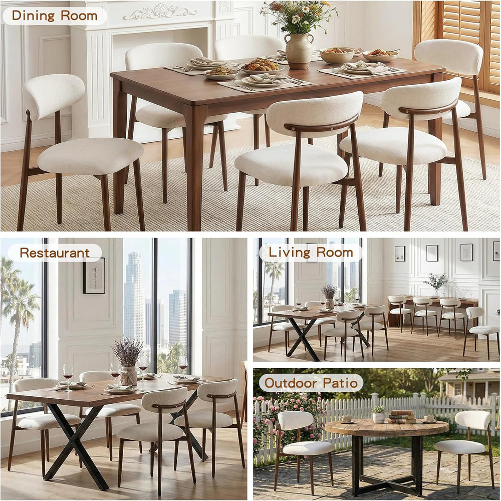 Furniliving Mid Century Modern Dining Chairs Set of 4, 300 lbs Capacity Uphol...