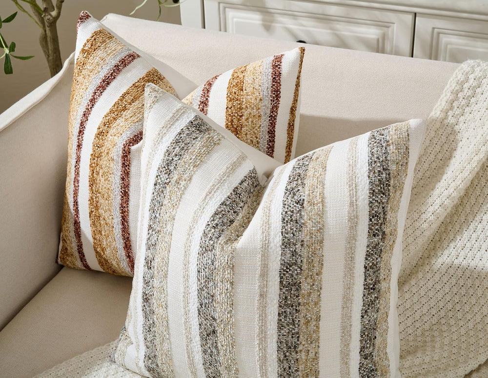 Zealax Modern Farmhouse Decorative Pillow Covers 20x20 Inch Boho Throw Pillow...