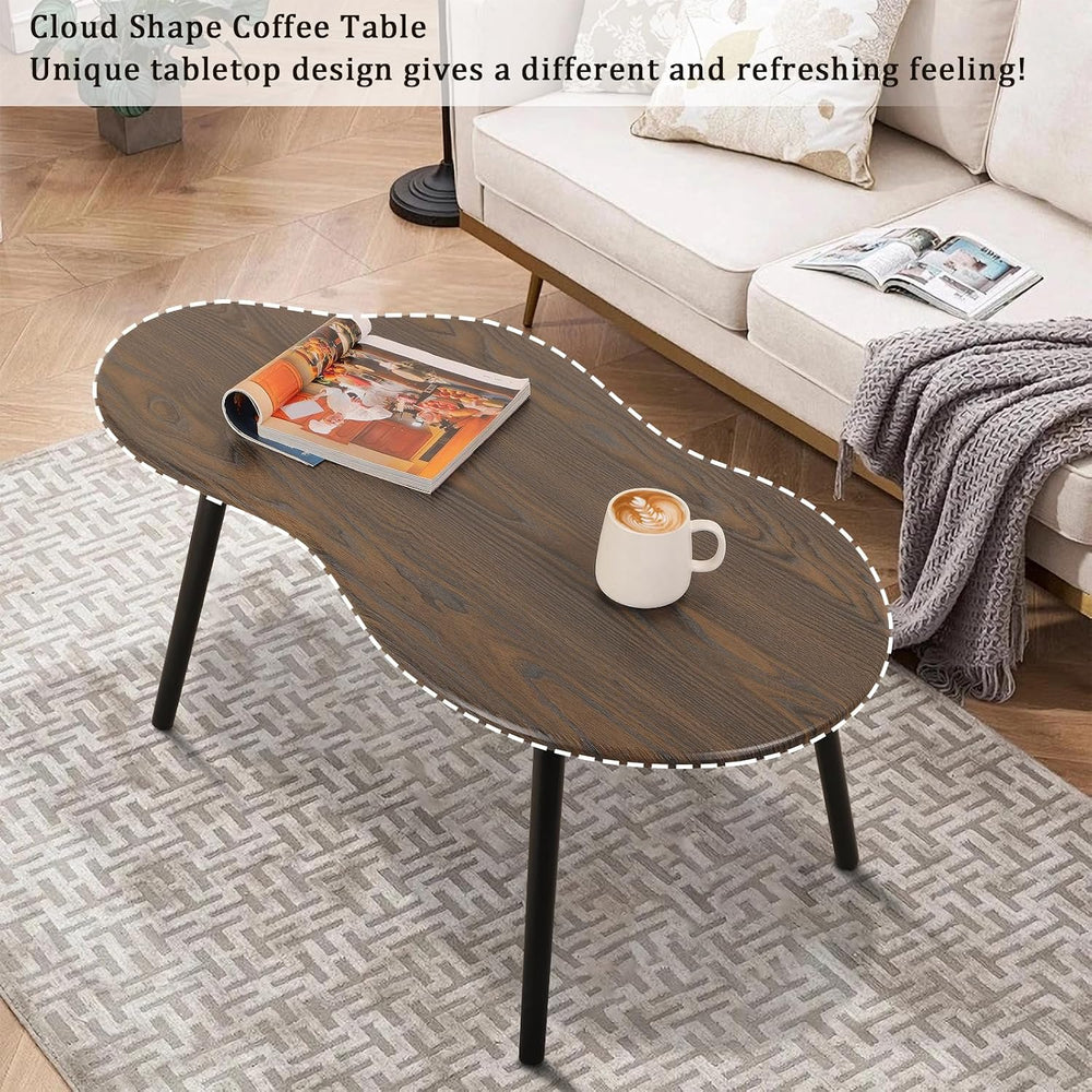 Modern Coffee Tables for Living Room Cloud Shape Center Table Industrial Irre...