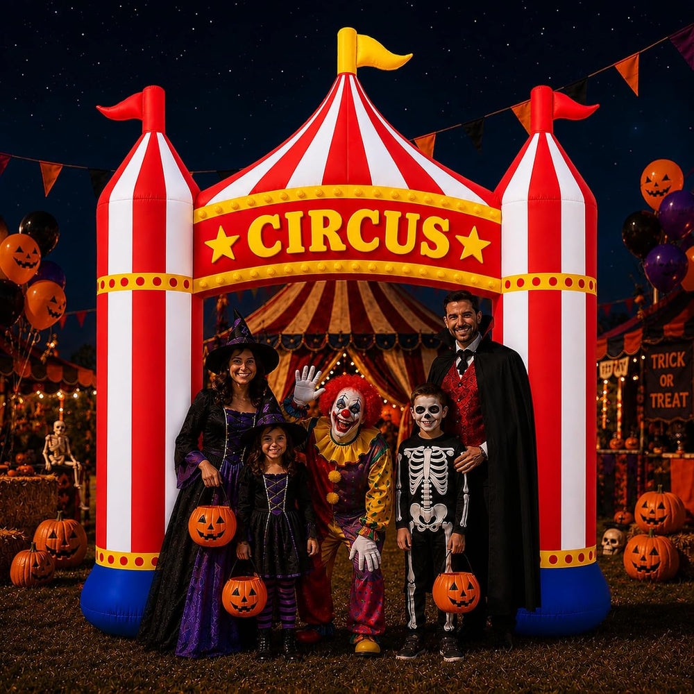 11FT Inflatable Arch Circus Tent, Carnival Party Decorations Outdoor