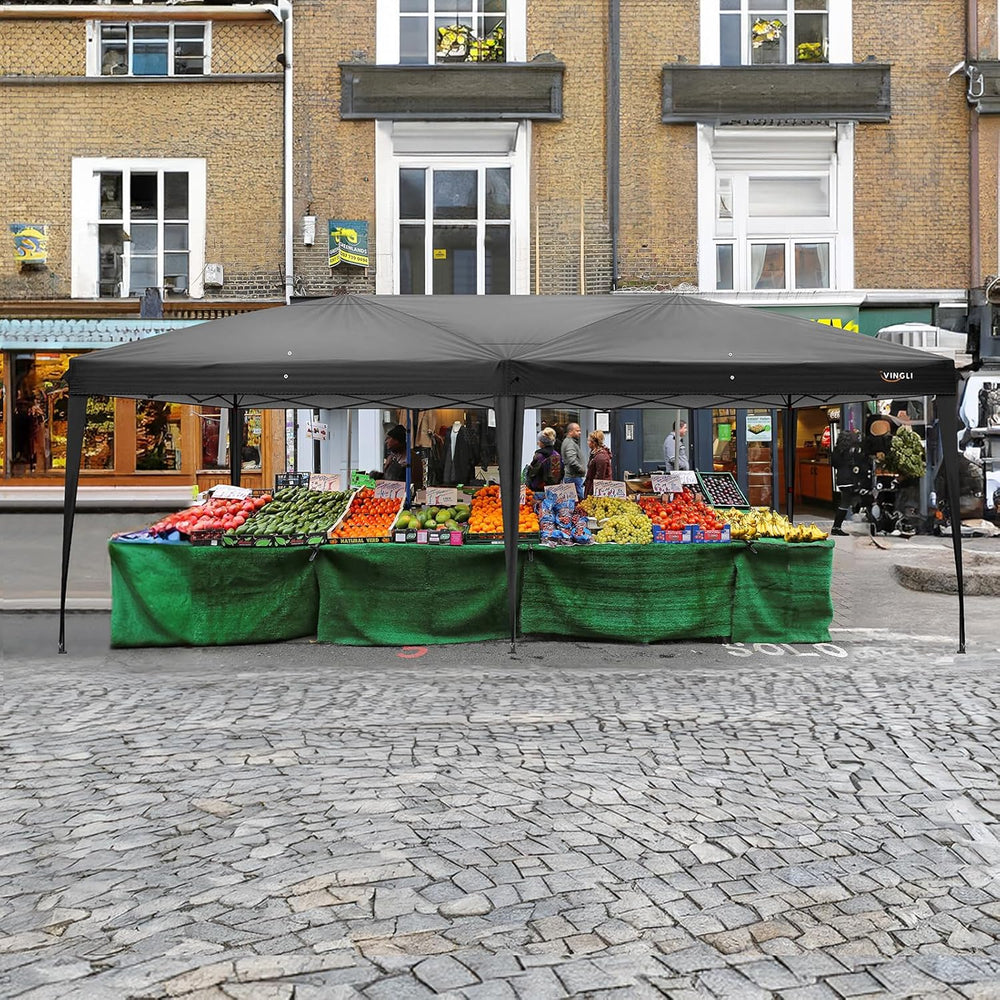 VINGLI 10x20 Pop Up Canopy Tent, Outdoor Tent Canopies Foldable Portable Cano...