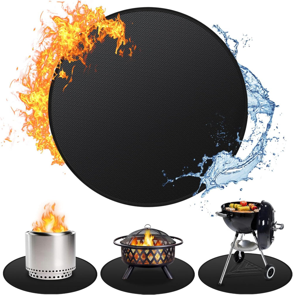 59" Fire Pit Mat for Solo Stove Bonfire, Double-Sided Fireproof Under Gr...