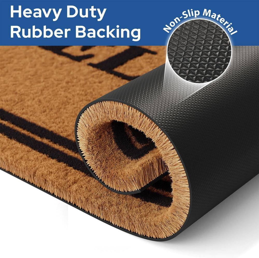 Barnyard Designs Natural Coco Coir Non-Slip Doormat (30x48, Welcome)