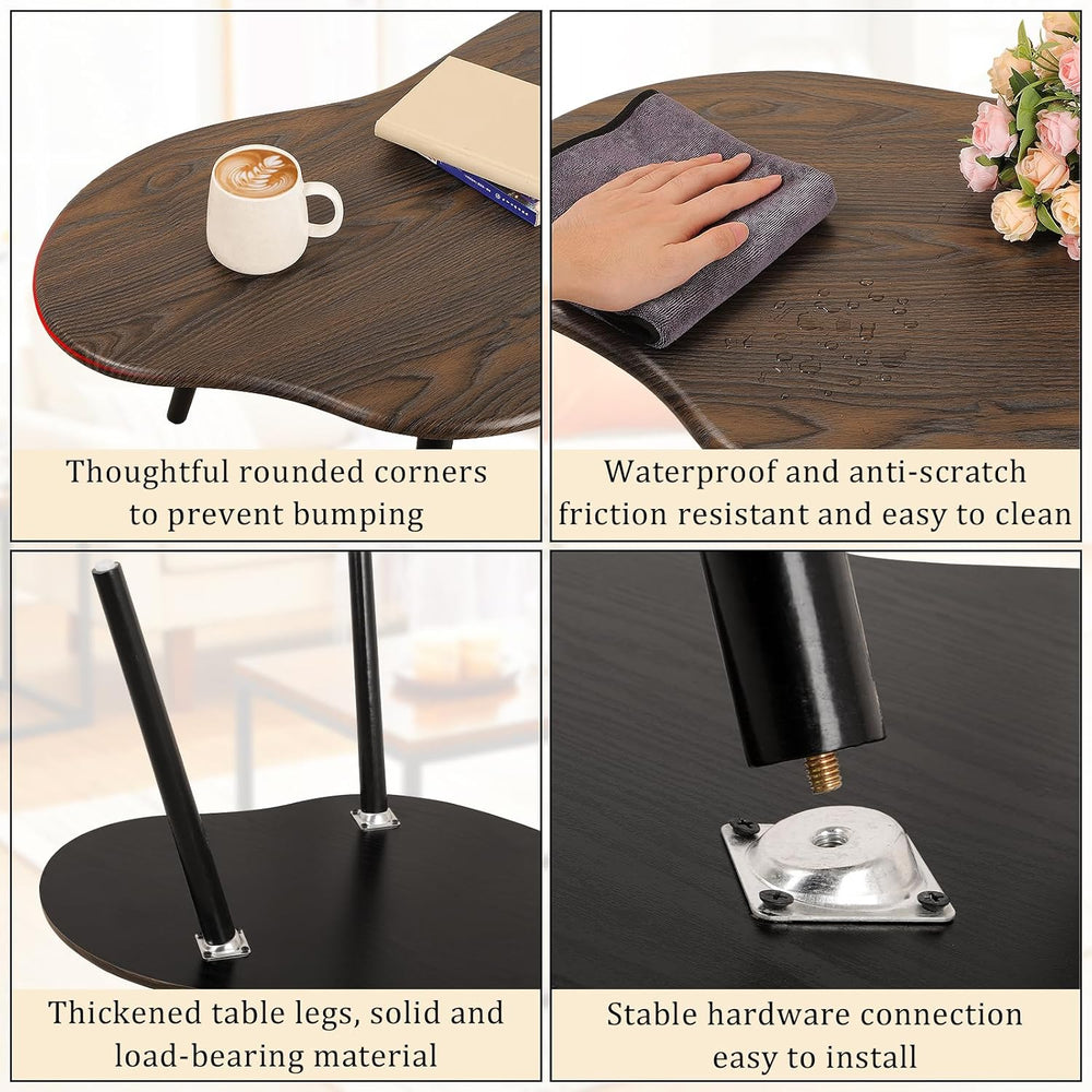 Modern Coffee Tables for Living Room Cloud Shape Center Table Industrial Irre...