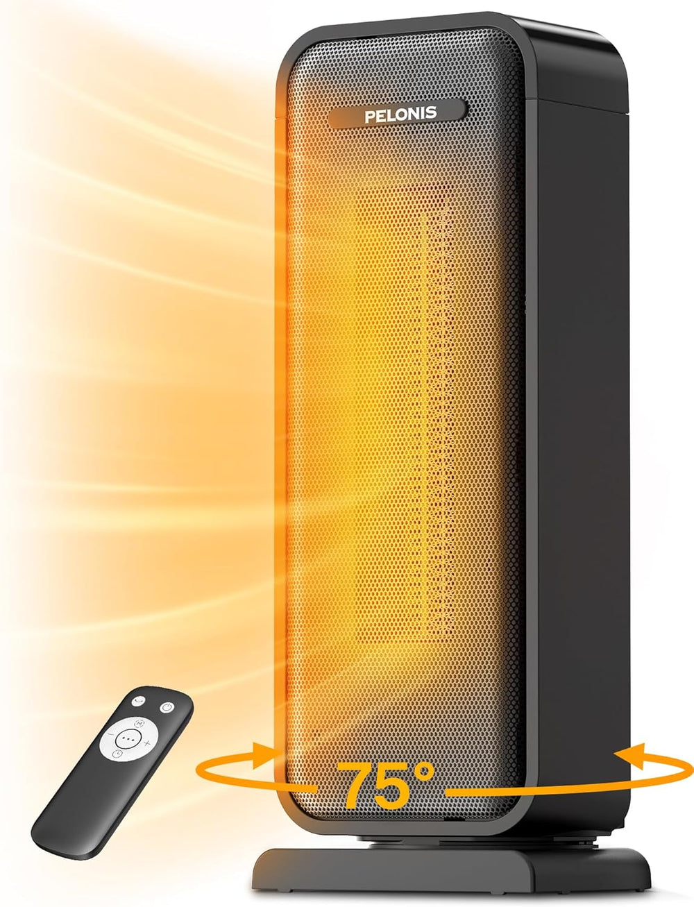 Pelonis 1500w Electric Space Heater for Indoor Use with Thermostat, Oscillati...